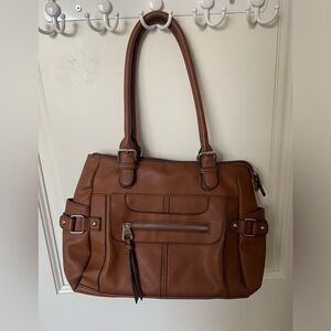 Elegant Brown Leather Tote Bag
